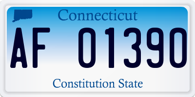 CT license plate AF01390