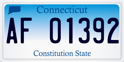 CT license plate AF01392