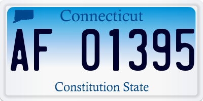 CT license plate AF01395