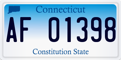 CT license plate AF01398