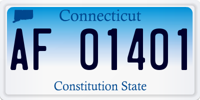 CT license plate AF01401
