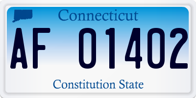 CT license plate AF01402
