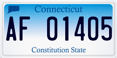 CT license plate AF01405