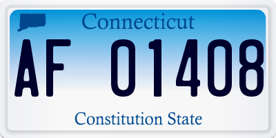 CT license plate AF01408