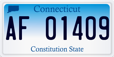 CT license plate AF01409