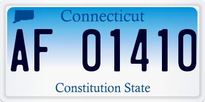 CT license plate AF01410