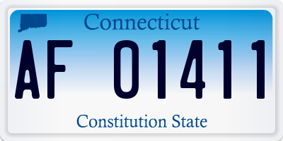 CT license plate AF01411