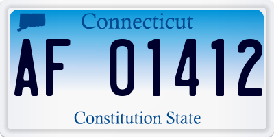 CT license plate AF01412