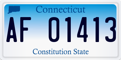 CT license plate AF01413