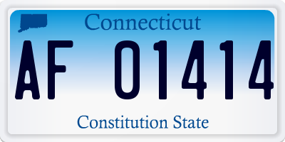 CT license plate AF01414
