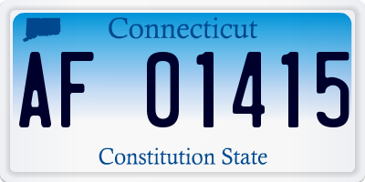 CT license plate AF01415