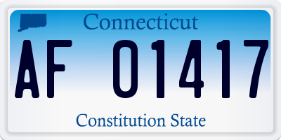 CT license plate AF01417