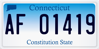 CT license plate AF01419