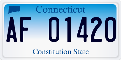 CT license plate AF01420