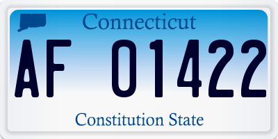 CT license plate AF01422
