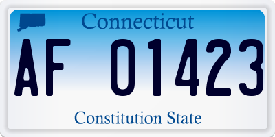 CT license plate AF01423