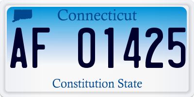 CT license plate AF01425