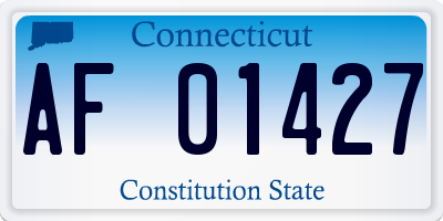 CT license plate AF01427