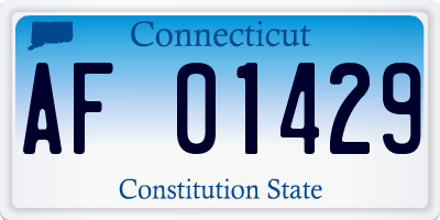 CT license plate AF01429
