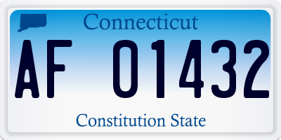CT license plate AF01432