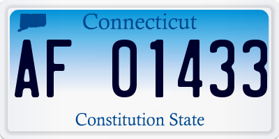 CT license plate AF01433