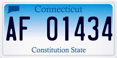 CT license plate AF01434