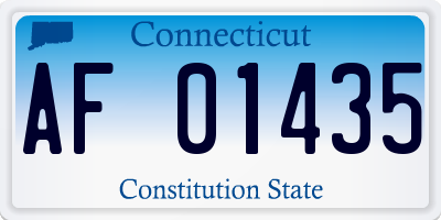 CT license plate AF01435