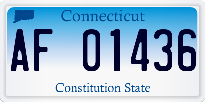 CT license plate AF01436