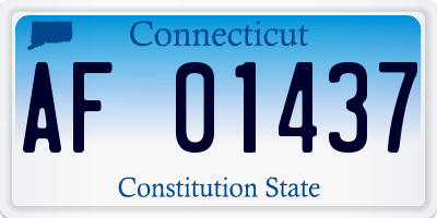 CT license plate AF01437
