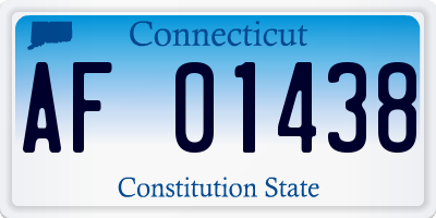 CT license plate AF01438