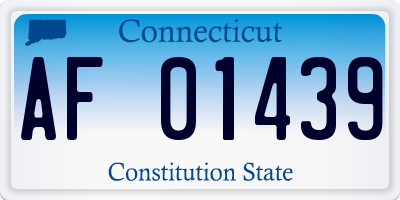 CT license plate AF01439