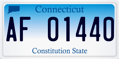 CT license plate AF01440