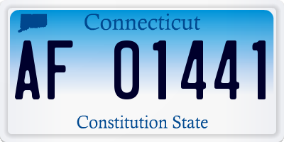 CT license plate AF01441