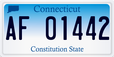 CT license plate AF01442