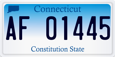 CT license plate AF01445