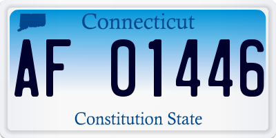 CT license plate AF01446