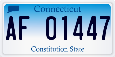 CT license plate AF01447