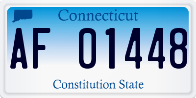 CT license plate AF01448
