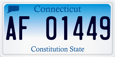 CT license plate AF01449
