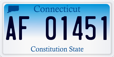 CT license plate AF01451