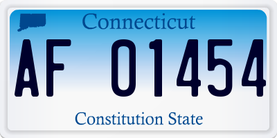 CT license plate AF01454