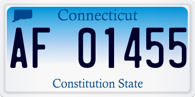 CT license plate AF01455