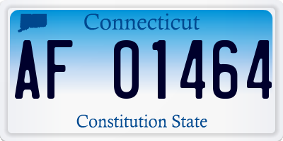 CT license plate AF01464