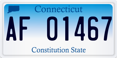 CT license plate AF01467