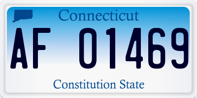 CT license plate AF01469