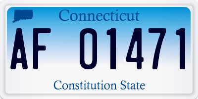 CT license plate AF01471