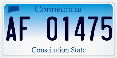 CT license plate AF01475