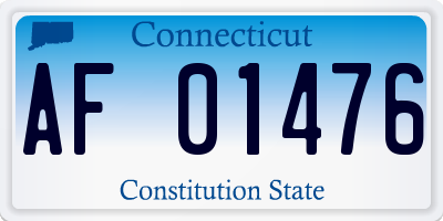 CT license plate AF01476