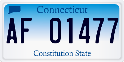 CT license plate AF01477