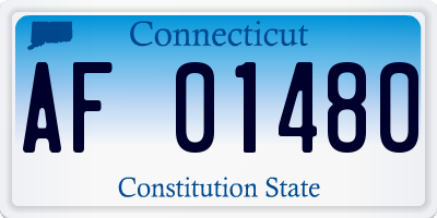 CT license plate AF01480